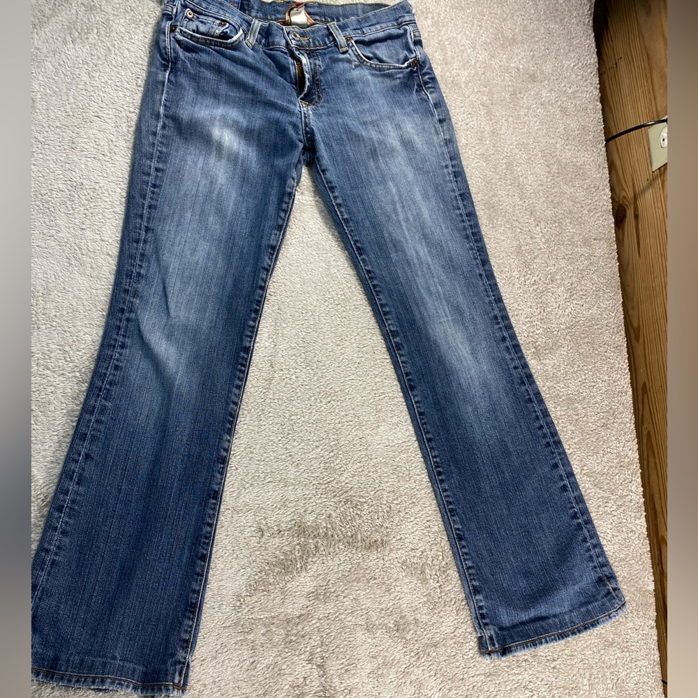 Lucky Brand Red Tag Women’s Blue Jeans  Red Inseam Made In USA Size 4/27 # 207